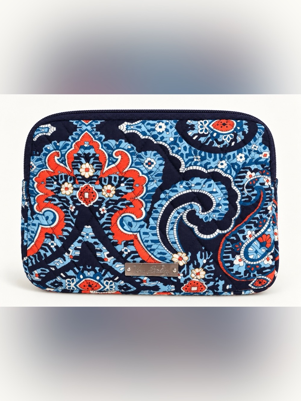 Vera Bradley Blue Paisley Quilted Cosmetic Pouch